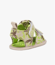 sandales de naissance motif safari vert1004401_4
