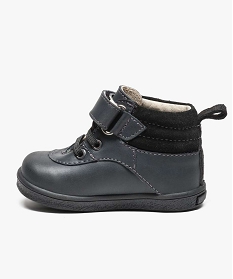 boots en cuir avec fermeture scratch gris1007101_3