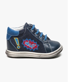 chaussures premiers pas avec patchs bd bleu1007501_1