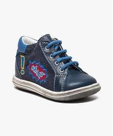 chaussures premiers pas avec patchs bd bleu1007501_2