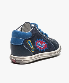 chaussures premiers pas avec patchs bd bleu1007501_4