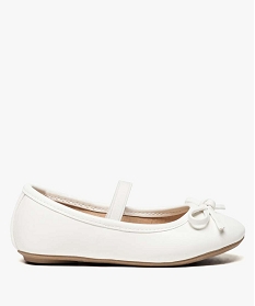 ballerines fille unies a bride elastique et noud decoratif blanc1046801_1