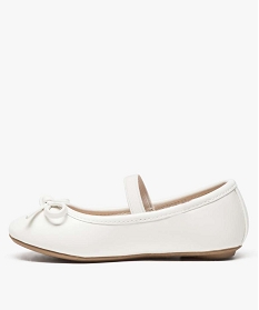 ballerines fille unies avec noud et bride elastique blanc1046801_3