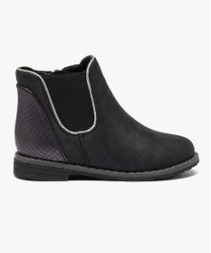 chelsea boots bimatieres avec liseret brillant noir1051401_1