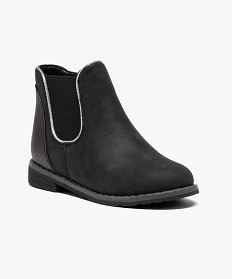 chelsea boots bimatieres avec liseret brillant noir1051401_2