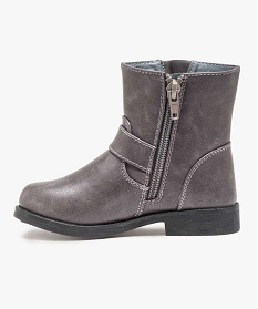 boots fille unis avec boucles decoratives fermeture zippee gris1052301_3