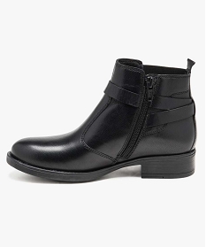 boots fille dessus cuir avec boucle fantaisie noir bottes et boots1089701_3