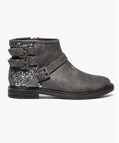 boots avec paillettes et boucles metalliques gris1091101_1