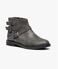boots avec paillettes et boucles metalliques gris1091101_2