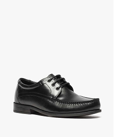 mocassins homme a lacets dessus et doublure cuir noir1109501_2