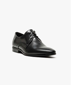 derbies aspect cuir lisse noir chaussures de ville1126001_2