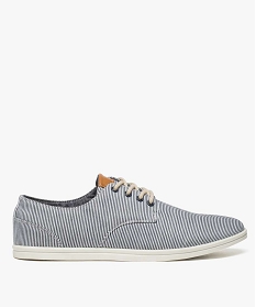 tennis homme en toile avec lacets en corde dessus raye bleu1138401_1