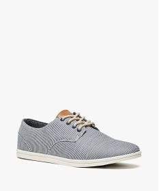 tennis homme en toile avec lacets en corde dessus raye bleu1138401_2