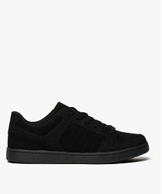 GEMO Baskets homme à lacets style skate shoes noir standard