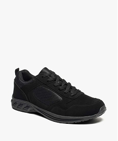 baskets homme bimatieres a lacets noir1144501_2