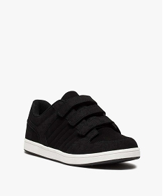 baskets homme style skateshoes unies fermeture scratchs noir standard1145701_2