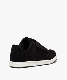 baskets homme style skateshoes unies fermeture scratchs noir standard1145701_4
