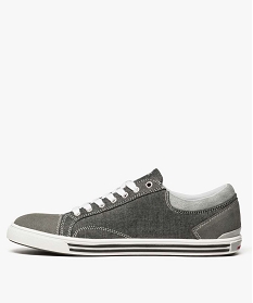 tennis homme en toile avec surpiqures contrastantes gris1145901_3