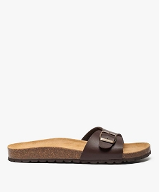 GEMO Sandales homme avec large bride à boucle marron standard