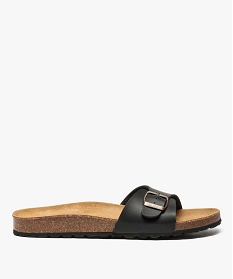 GEMO Sandales homme avec large bride à boucle noir standard