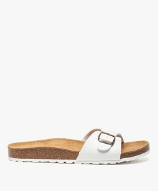 GEMO Sandales homme avec large bride à boucle blanc standard