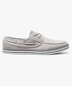 chaussure bateau en toile gris mocassins et chaussures bateaux1158501_1