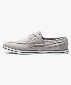 chaussure bateau en toile gris mocassins et chaussures bateaux1158501_3