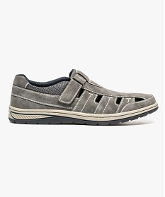 chaussures confort aspect nubuck gris mocassins et chaussures bateaux1160201_1