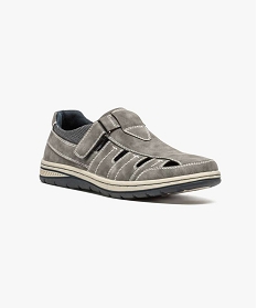 chaussures confort aspect nubuck gris1160201_2