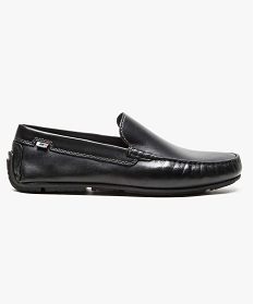 mocassins en cuir lisse noir mocassins et chaussures bateaux1177701_1