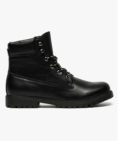 boots aspect cuir avec semelle crantee noir1179401_1