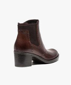 boots en cuir avec bandes elastiques sur le cote brun1312601_4