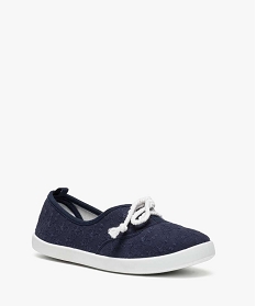 ballerines en toile avec lacets cordelette femme - valentina baldano bleu baskets et tennis1328401_2