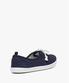 ballerines en toile avec lacets cordelette femme - valentina baldano bleu baskets et tennis1328401_4