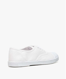 baskets en toile avec lacets et bout renforce femme blanc standard1330301_4