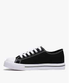baskets femme en toile a bout renforce fermeture lacets noir standard1332001_3