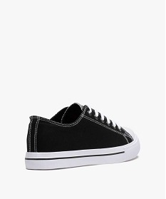 baskets femme en toile a bout renforce fermeture lacets noir standard1332001_4