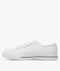baskets femme en toile a bout renforce fermeture lacets blanc standard1332101_3
