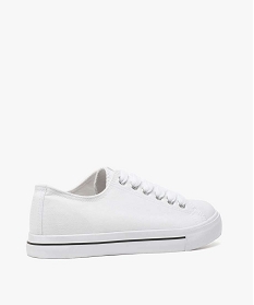 baskets femme en toile a bout renforce fermeture lacets blanc standard1332101_4