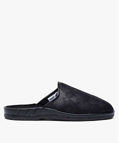 GEMO Chaussons homme forme mules Noir