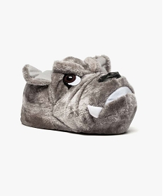 chaussons king size en forme de tete de chien gris1356401_2