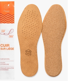 semelles confort en cuir sur liege beige1377201_4