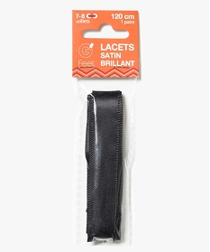 GEMO Lacets en satin brillant unis Noir