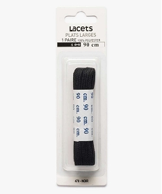 lacets plats larges unis 90 cm (lot de 2) noir standard1386101_2