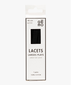 lacets plats larges unis 90 cm (lot de 2) noir standard1386101_3
