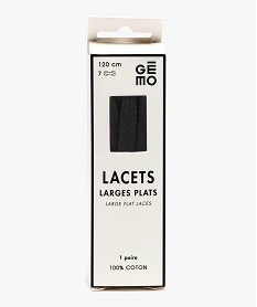 lacets plats larges unis 120 cm noir standard1386301_3