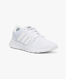 baskets basses running effet dentelle - adidas cf qt racer w blanc baskets et tennis1442401_2