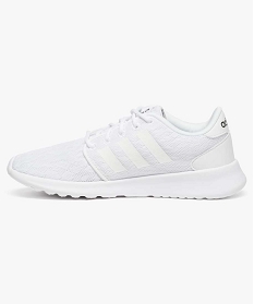 baskets basses running effet dentelle - adidas cf qt racer w blanc baskets et tennis1442401_3