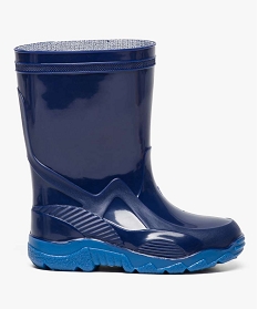 bottes de pluie avec motif texture bleu bottes de pluie et apres-ski1452801_1