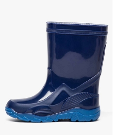bottes de pluie avec motif texture bleu bottes de pluie et apres-ski1452801_3